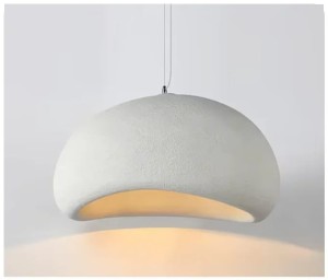 Lampa wisząca w stylu Wabi-Sabi biała 