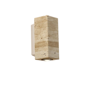 Lampa ścienna w naturalnym stylu wodoodporna prostokątna