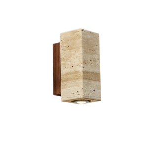Lampa ścienna w naturalnym stylu prostokątna 