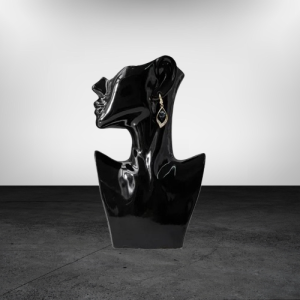 Nowoczesna Rzeźba Ceramiczna Twarz - Dekoracyjny Wazon Czarny