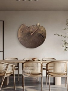 Ekskluzywny Zegar Ścienny 3D Efekt Kory Drzewa 