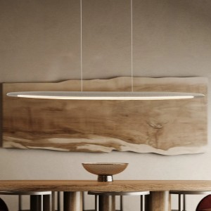 Lampa Wisząca LED Liniowa Owalna 130 cm  Styl Wabi Sabi  Nordic