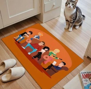 Wycieraczka Domowa w Stylu Kultowego Serialu – Miękka Mikrofibra, Antypoślizgowa