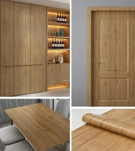 Wodoodporna Okleina Samoprzylepna – Renowacja Mebli i Kuchni, Efekt Drewna
