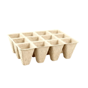 Biodegradowalne Doniczki do Rozsady i Wysiewu – Paletka Celulozowa 12-komorowa 10szt. 