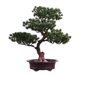 Sztuczne Drzewko Bonsai w Doniczce – Dekoracja Zen na Biurko, do Salonu i Biura – Realistyczna Ozdoba