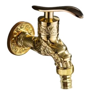 Antyczny kran ścienny RETRO SMOK – Ozdobna bateria ogrodowa i do mopa 