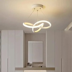 Złota Lampa Wisząca LED Nordic 24cm Nowoczesna Lampa do Jadalni