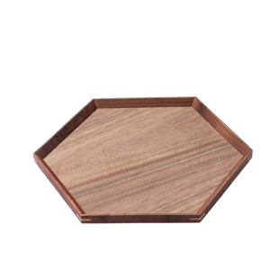 Tacka drewniana orzech włoski sześciokątna 