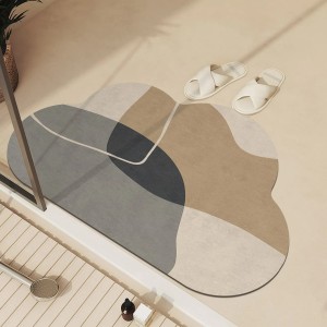 Chłonna Mata Łazienkowa Szybkoschnąca – Nowoczesny Dywanik Antypoślizgowy "Chmurka" Różne Wzory 