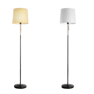 Lampa Stojąca Skandynawska z Lnianym Kloszem – Beżowa Lampa Podłogowa 170 cm 