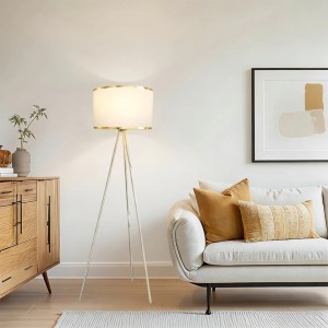 Lampa Podłogowa Trójnóg Nordycka 3 Barwy Światła | Nowoczesna Lampa Stojąca do Salonu i Sypialni 