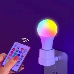 Inteligentna Żarówka Kolorowa RGB LED E27 + Pilot – 16 Kolorów, 8W
