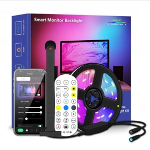 Zestaw LED RGBIC do TV z Kamerą – Inteligentne Oświetlenie Otoczenia Ambilight Style – Wi-Fi/Bluetooth App 