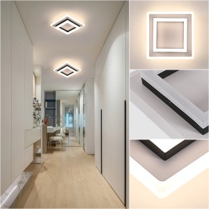 Nowoczesna Lampa Sufitowa LED 24W – Geometryczny Plafon do Salonu i Sypialni (3000K/4500K) 