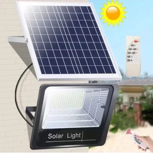 Naświetlacz Solarny LED 30W z Pilotem – Reflektor Zewnętrzny Wodoodporny IP67 + Przewód 5m 