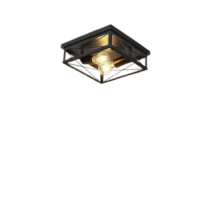 Lampa Sufitowa Industrialna Czarna Retro Loft do Kuchni Korytarza 