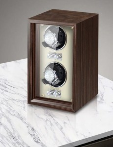 Luksusowy Drewniany Rotomat na 2 Zegarki Automatyczne z Inteligentnym Sterowaniem