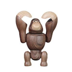 Figurka ozdobna do wystroju wnętrz drewniany king kong