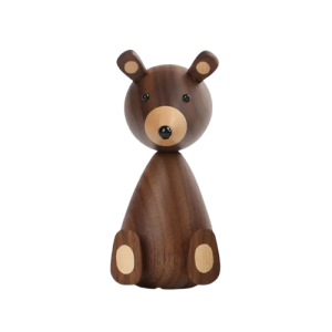 Figurka ozdobna do wystroju wnętrz drewniany miś