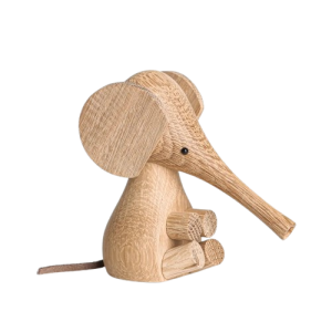 Figurka ozdobna do wystroju wnętrz drewniany słonik 
